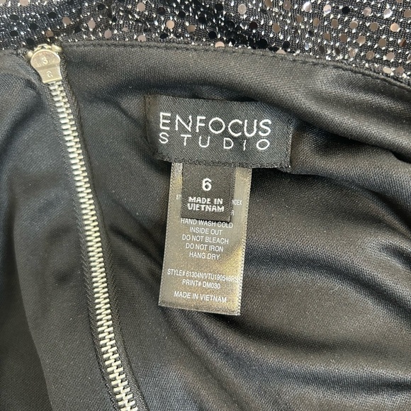ENFOCUS STUDIO Black Sleeveless Sequins Dress Size 6 - Picture 5 of 6